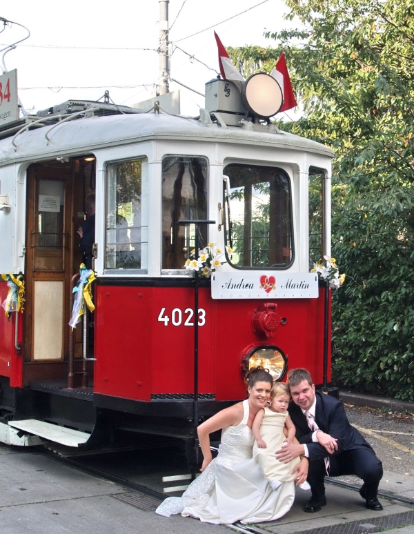 Hochzeit in der Oldtimer-Straßenbahn