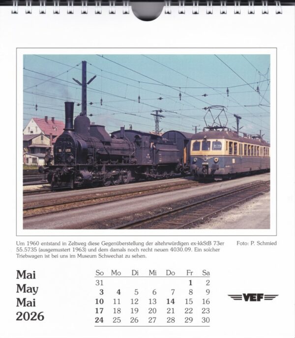 Postkarten-Kalender 2026: Österreich. Eisenbahnen – Bild 2