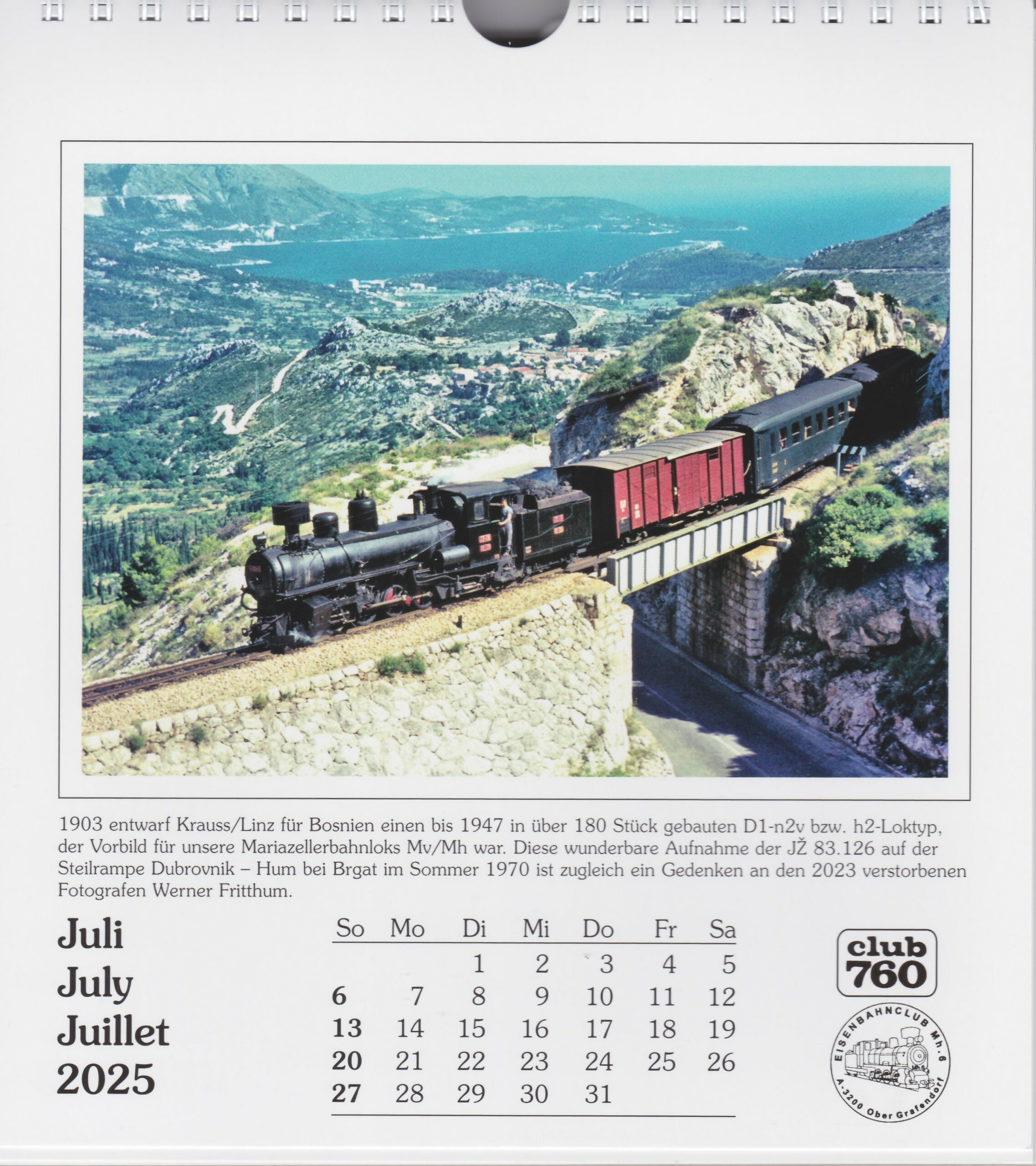 Postkarten-Kalender 2025: Österreich. Eisenbahnen – Bild 4