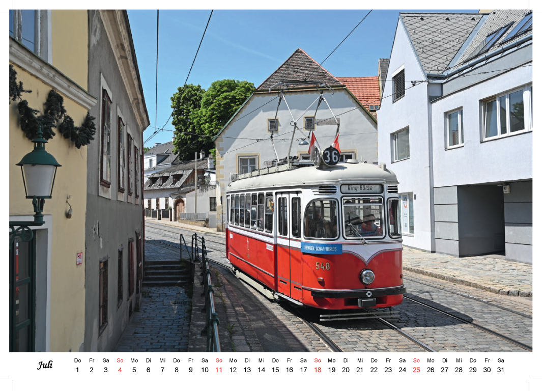 Oldtimer-Kalender 2027: Rent a Bim-Tramway in Wien – Bild 3