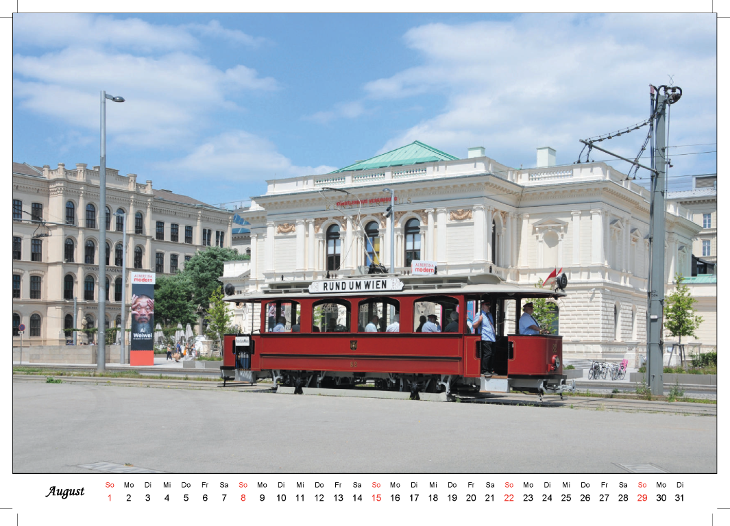 Oldtimer-Kalender 2027: Rent a Bim-Tramway in Wien – Bild 2