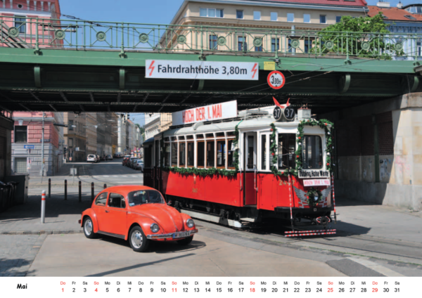 Oldtimer-Kalender 2025: Rent a Bim-Tramway in Wien – Bild 2